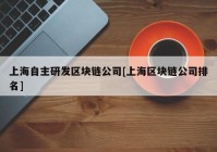 上海自主研发区块链公司[上海区块链公司排名]