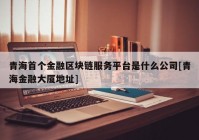 青海首个金融区块链服务平台是什么公司[青海金融大厦地址]